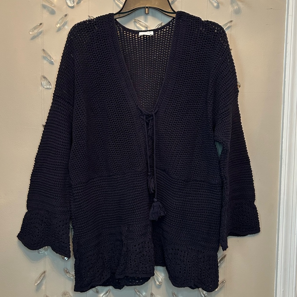 J. Jill Knit Lace Up Pullover